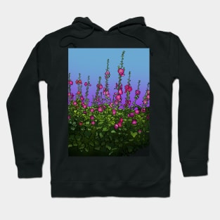 Summer Hollyhocks Hoodie